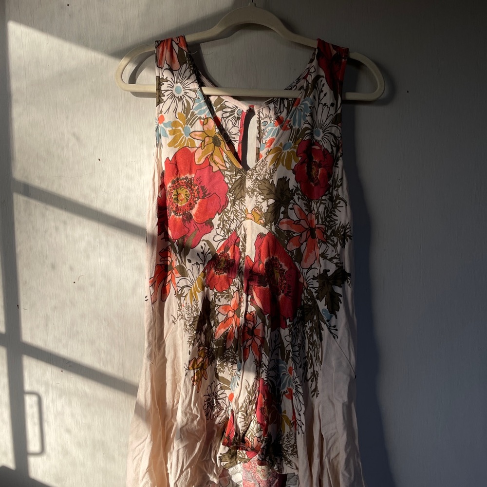 Free People Floral Patterned Tunic Shirt